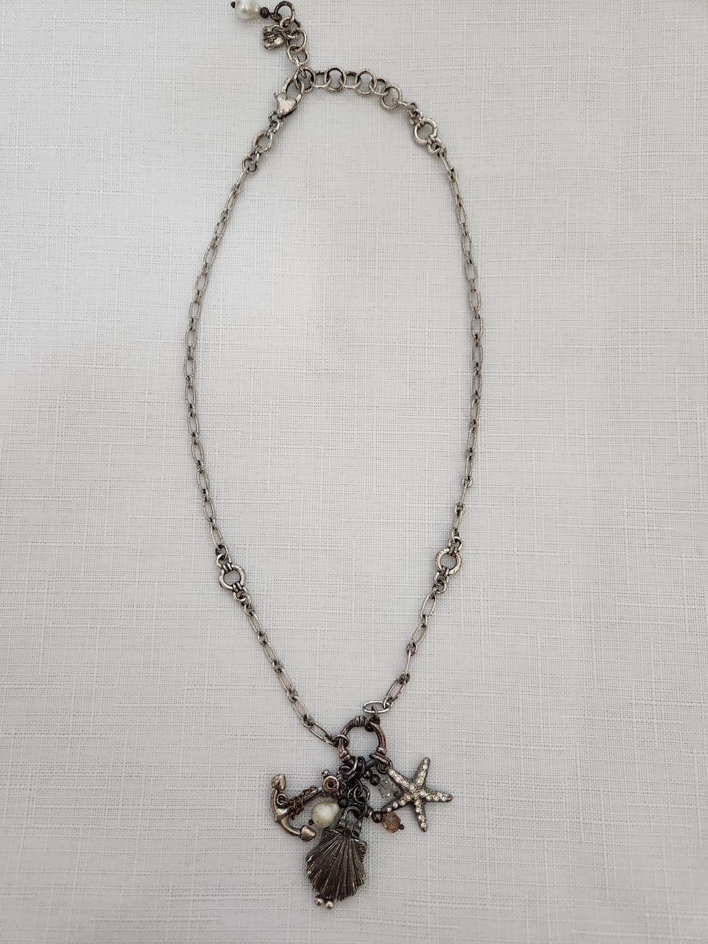 Brighton Nantucket Collection Silver Charm Necklace